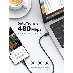 UGREEN 50997 60W USB C to USB C Charging Cable, 3.0 PD Fast Charging Cord, Up to 480Mbps Data Transfer, 1M