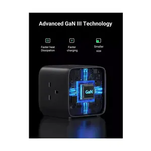UGREEN 60113 DigiNest Cube 65W GaN Power Strip, Dual USB, Dual USB-C & Tri AC Outlet