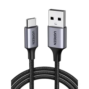 UGREEN 60126 USB A to Type C Cable, 3A Fast Charging, 480Mbps Data Transfer, Durable Nylon Braided Cable, 1M