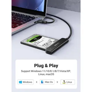 UGREEN 70609 USB 3.0 to SATA Adapter, 2.5 Hard Drive Reader, SATA to USB Cable