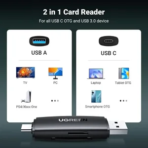 UGREEN 80191 USB-C +USB TF/SD 3.0 Card Reader