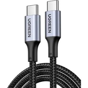 UGREEN 90120 100W USB C to USB C Cable, Fast Charging, Braided Nylon, Smart Chip Protection, 3M Length