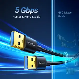 UGREEN 90576 USB-A Male to USB-A Male 3.0 Cable, 3M, Black