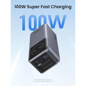 UGREEN Nexode Pro 12000mAh 100W Power Bank, 65W Rapid Recharging, Smart Digital Display, Safe Charging