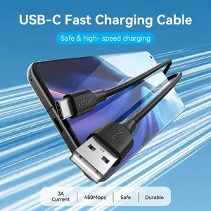 Vention USB 2.0 Type-A Male to Type-C Male 3A Cable | 1M (CTHBF)