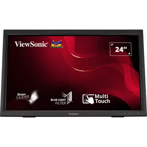 ViewSonic TD2423 24 Inch 1080p Touch Screen Monitor, 10-Point, USB Hub IR Touch, HDMI, DisplayPort, VGA, USB Hub, Eye Care, Anti Glare, Dual Speakers, Tilt