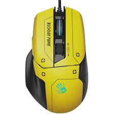 Bloody W70 Max RGB Gaming Mouse - 10,000 CPI, Cyber Punk Edition | Punk Yellow