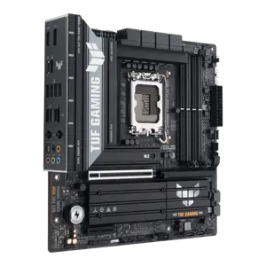 ASUS TUF Gaming B860M-PLUS WiFi B860 LGA 1851 mATX Motherboard, Intel® Core™ Ultra Series 2 Ready, AI PC, 12+1+2+1 80A Stages, DDR5,PCIe 5.0, 3X M.2, Wi-Fi 7, 2.5G LAN, HDMI™, USB 20Gbps Type-C