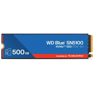 WD Blue SN5100 500GB NVMe SSD, M.2 2280, PCIe Gen 4.0, Internal Solid State Drive - Read Speeds Up to 6,600MB/s