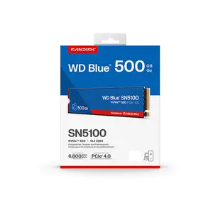 WD Blue SN5100 500GB NVMe SSD, M.2 2280, PCIe Gen 4.0, Internal Solid State Drive - Read Speeds Up to 6,600MB/s