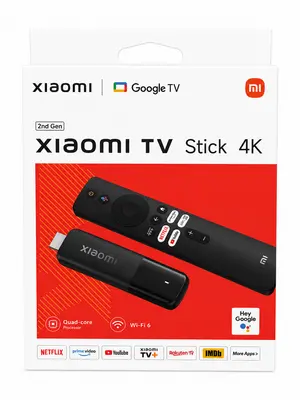 Xiaomi TV Stick 4K 2nd Gen Streaming Device with Google TV, Dolby Vision & Atmos, Wi-Fi 6, Bluetooth Voice Remote