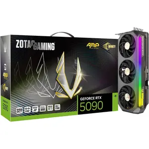 ZOTAC Gaming GeForce RTX 5090 32GB AMP Extreme Infinity Graphics Card, DLSS 4, 32GB GDDR7, 512-bit 28 Gbps, PCIE 5.0, IceStorm 3.0 Advanced Cooling, Spectra 2.0 ARGB Lighting