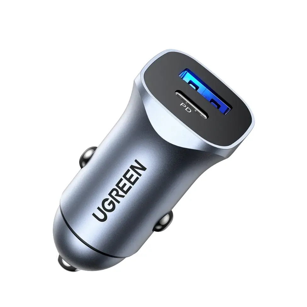 UGREEN 30780 24W PD Car Charger, USB-C 20W, USB-A 18W