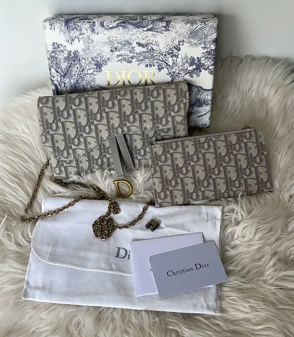 Dior Small Saddle Pouch with Chain 