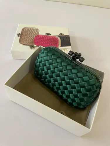 Bottega silk clutch small