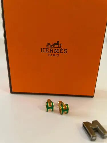 Hermes POP H earrings - Green 