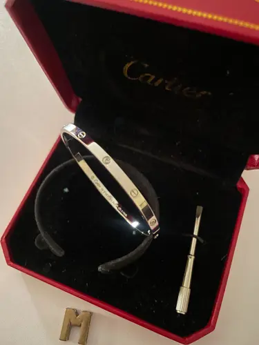 Cartier Love bangle plain Thin - Silver 