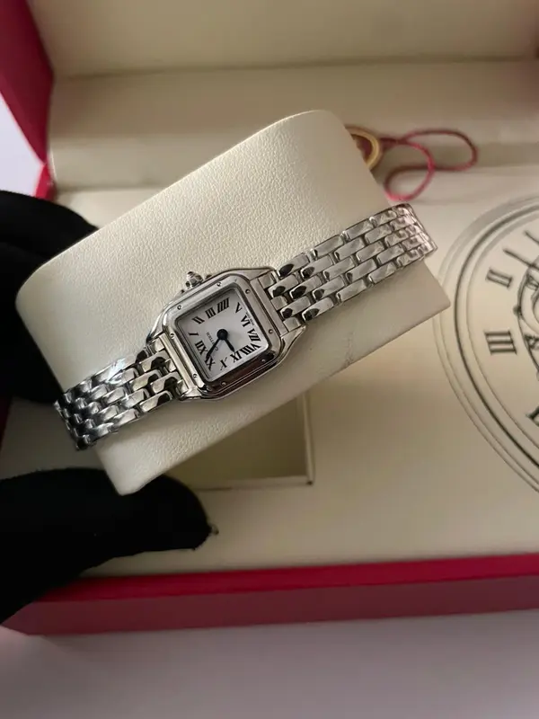 Cartier watch Silver Mini Model - 25x19mm - 15carat Premium 