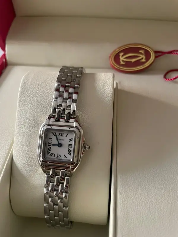 Cartier watch Silver Mini Model - 25x19mm - 15carat Premium 