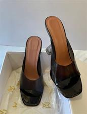 Amina Muaddi black patent heels - 10.5cm Heels - Size 38