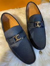 LV men Loafers Blue gold Buckle - Size EU 41- US 8
