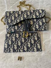 Dior Small Saddle Pouch with Chain - 19cm 