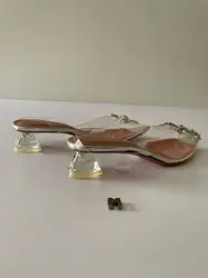 Amina Muaddi Silver - Size 39.5