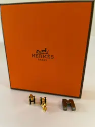 Hermes mini POP H earrings - Black 