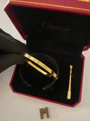 Cartier Love Bangle Plain Thin - Yellow Gold