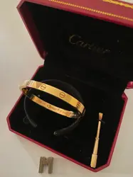 Cartier Love bangle plain (Classic)- Rosegold