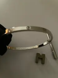 Cartier Love bangle with Stones Thin - Silver   