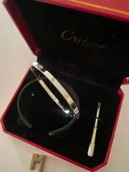 Cartier Love bangle plain Thin - Silver 