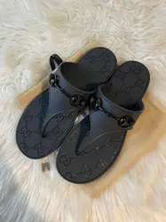 Gucci rubber thongs Black - Size 38 