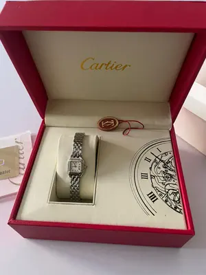 Cartier watch Silver Mini Model - 25x19mm - 15carat Premium 
