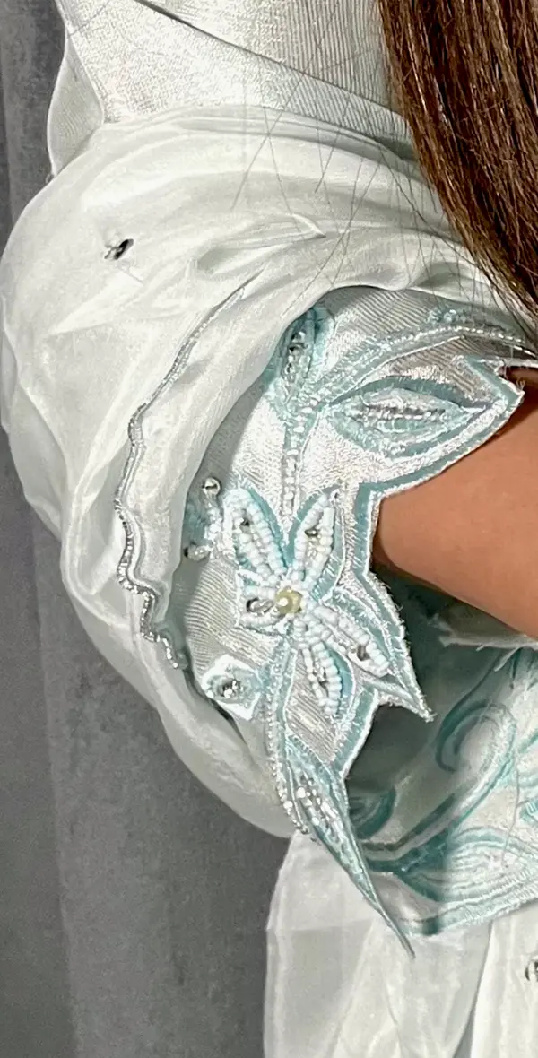 Ice Blue Formal Outfit – Shisha Silk / Shisha Net