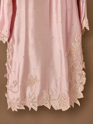 Pastel Blush Pink Formal Outfit – Shisha Silk / Shisha Net