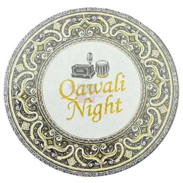 Qawali Night Cutouts - 2.5 inch - Cutouts - Black and Golden - Unisex - Pack Of 12