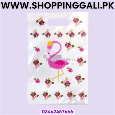 Flamingo Goody Bags - 10 x 6 Inch - Gift Bags - Flamingo Theme - Pink - Girls - Pack Of 10