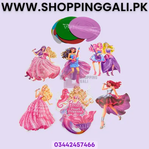 Barbie Spiral Cutouts Streamers Set - Spirals - Pink - Girls - Pack Of 12 