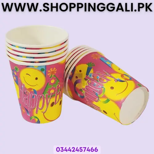 EMOJI THEME PAPER CUPS ( PACK OF 10 PAPER CUPS )