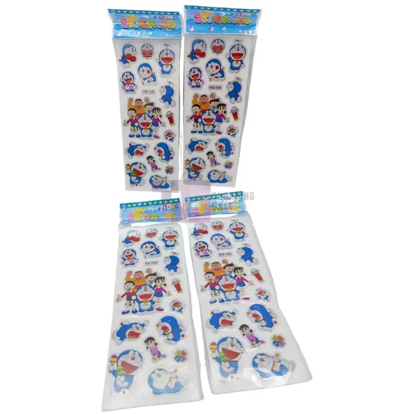 Doraemon Stickers - Plastic - Blue - Unisex - Pack Of 4