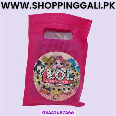 Lol Surprise Goody Bags - 8 x 6 Inch - Gift Bags - Lol Surprise Theme - Pink - Girls - Pack Of 10