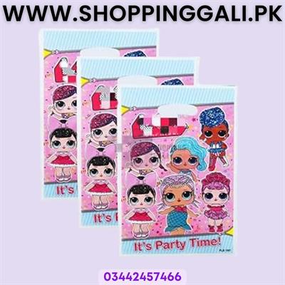 Lol Surprise Goody Bags - 10 x 6 Inch - Gift Bags - Lol Surprise Theme - Pink Blue - Girls - Pack Of 10