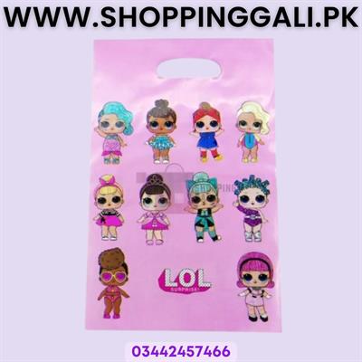 Lol Surprise Goody Bags - 10 x 6 Inch - Gift Bags - Lol Surprise Theme - Pink - Girls - Pack Of 10