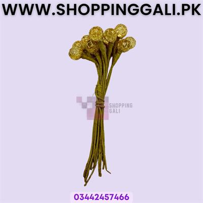 Decorative Golden Berry Ball Bunch - 14 Balls - 5 Inch Height