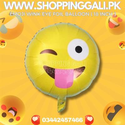 EMOJI WINK EYE FOIL BALLOON ( 18 INCH IN SIZE )