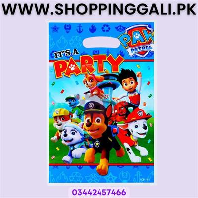 Paw Patrol Goody Bags - 10 x 6 Inch - Gift Bags - Paw Patrol Theme - Multicolors - Unisex - Pack Of 10