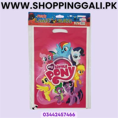My Little Pony Goody Bags - 10 x 6 Inch - Gift Bags - My Little Pony Theme - Pink - Girls - Pack Of 10