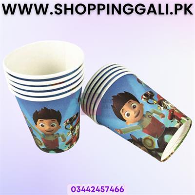 PAW PATROL THEME PAPER CUPS - PACK OF 10 PAPER CUPS - PAW PATROL CUPS