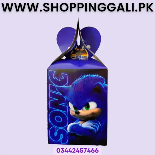 SUPER SONIC THEME GOODY BOXES IN DARK BLUE - PACK OF 10 GIFT BOX - SONIC GOODY BOX - SONIC GIFT BOX